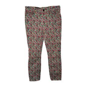J Crew liberty toothpick ditsy floral print ankle skinny jeans womens 27 preppy